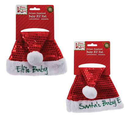 Christmas Deluxe Sequined Baby Elf Hat