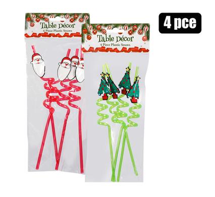 Christmas Reusable Plastic Straws Christmas Tree