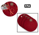 Christmas Coaster 4pc Felt