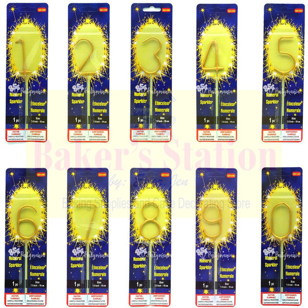 Numbered Sparkler Candles 6cm