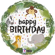 Wild Happy Birthday 18" Foil Balloon