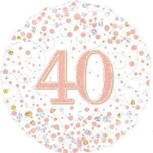 Foil Balloon 18in Milestone 40's