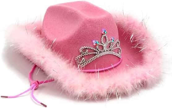Cowboy Hat Pink Fluffy