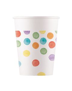 Multicolour Dots Paper Cups 8pcs