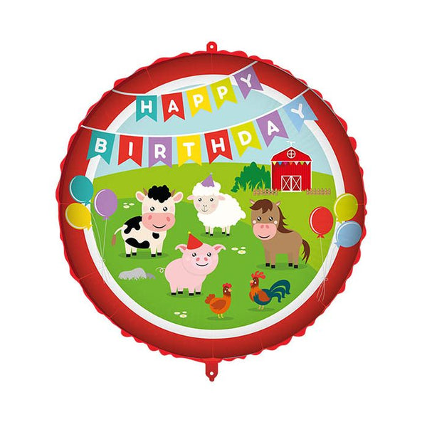 Farm Happy Birthday 18" Foil Balloon