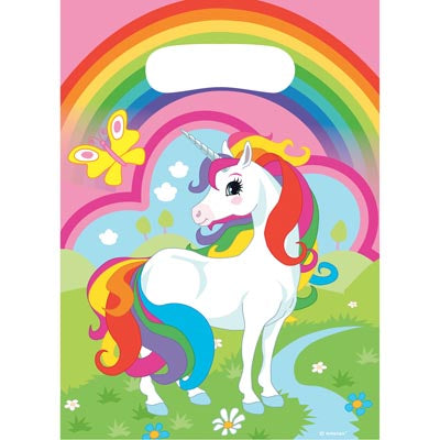 Unicorn with Rainbow Loot Bags