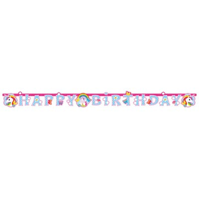 Unicorn Happy Birthday Banner