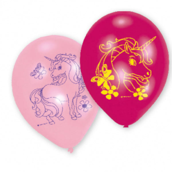 Unicorn 6 pcs 9" Latex Balloons