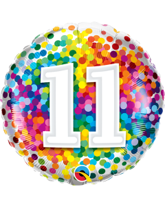 Foil Balloon Round 18" Age/Milestones - 11's