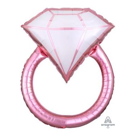 Blushing Ring Supershape Foil Balloon 60cm x 76cm