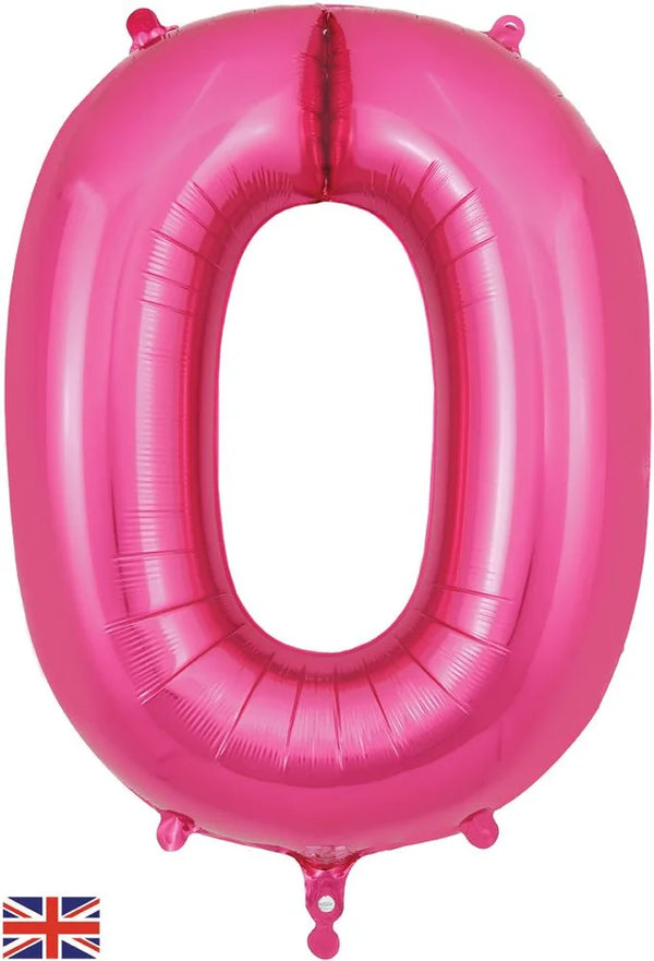 Foil Balloon Number 40/42" - Cerise Pink