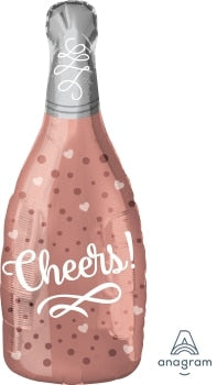 Cheers Rose Bubbly 26 inch Foil Balloon