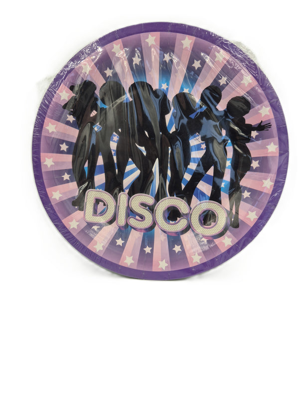 Disco Paper Plates Round