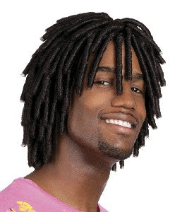 Dreadlocks Wig Black With Fringe