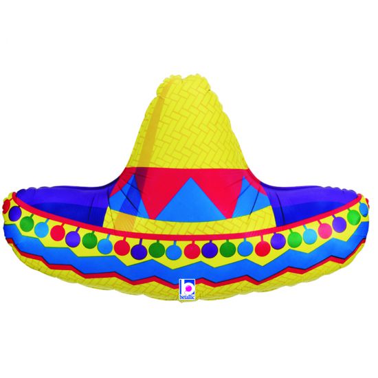 Fiesta Mexican Hat Foil Balloon 34"
