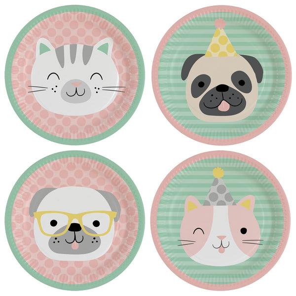 Hello Pets Paper Plates 9 inch 8 Piece