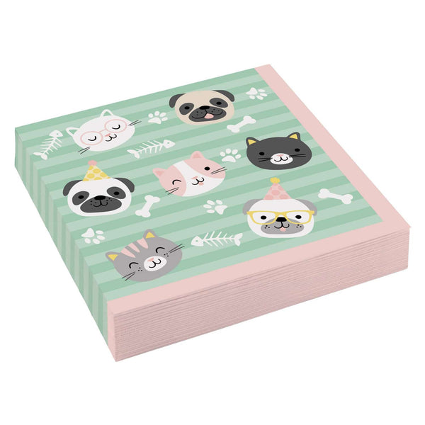 Hello Pets Paper Napkins Serviettes 20 Piece