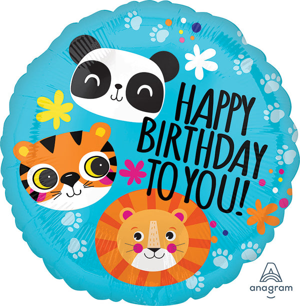 Animal Birthday 18" Foil Balloon