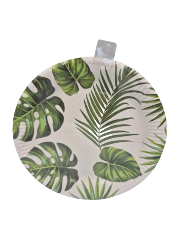 Monster Leaf Paper Plate Round 9"