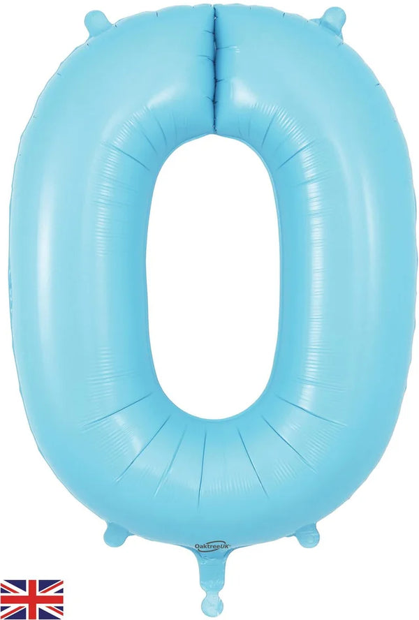Foil Balloon Number 40/42" - Pale Blue