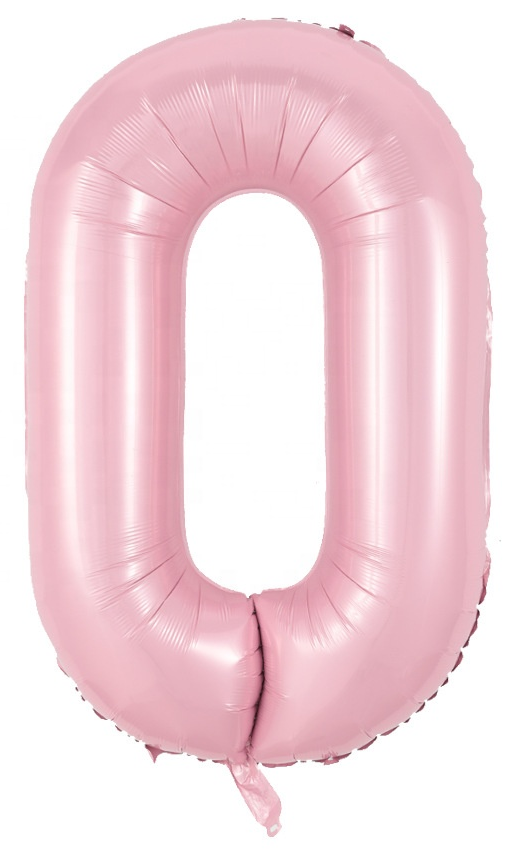 Foil Balloon Number 40/42" - Pastel Pink