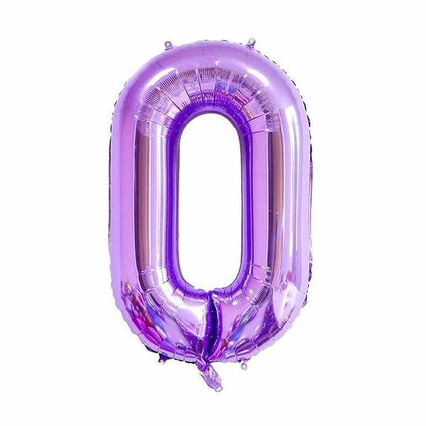 Foil Balloon Number 40/42" - Purple