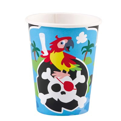 Pirate Blue Paper Cups 8pc