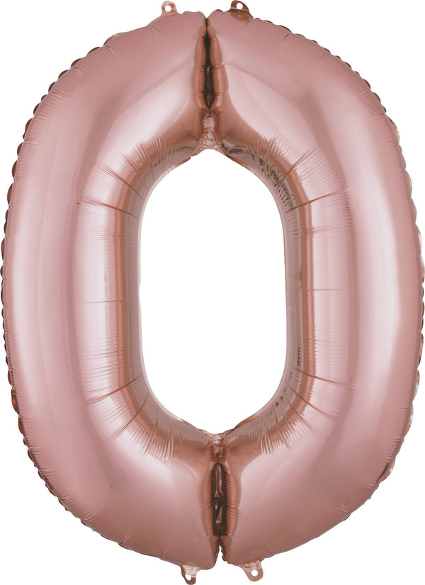 Foil Balloon Number 40/42" - Rose Gold
