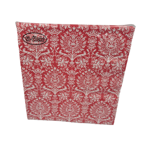 Ti Flair Royal Damask Red Serviettes
