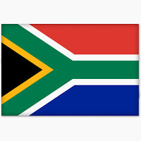 SA Flag on Black 12 inch Latex 10 piece