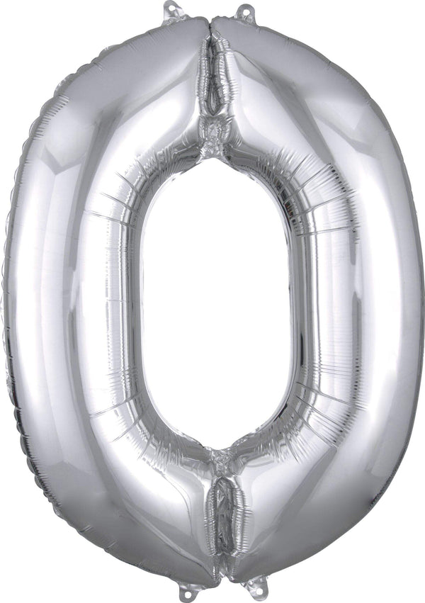 Foil Balloon Number 40/42" - Silver