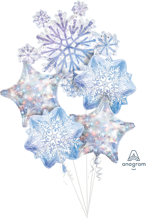 Snowflake 5pcs Foil Balloon Bouquet