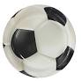 Soccer Ball Paper Plates 9 inch 10 Piece