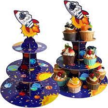 Space 3 Tier Cup Cake Stand