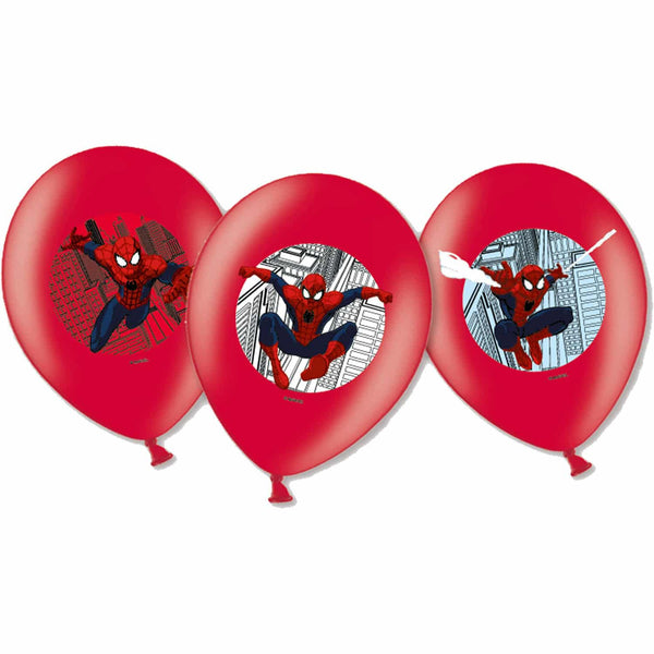 Spiderman 12 inch Latex Ballon 6 Piece