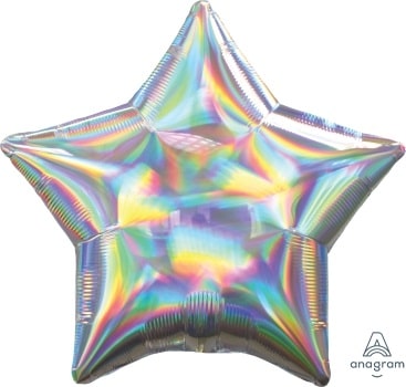 Star Holographic 19 inch Decor Foil Balloon