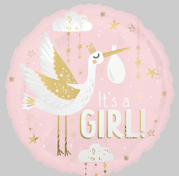 Stork It's A Girl 18 inch Foil Balloon