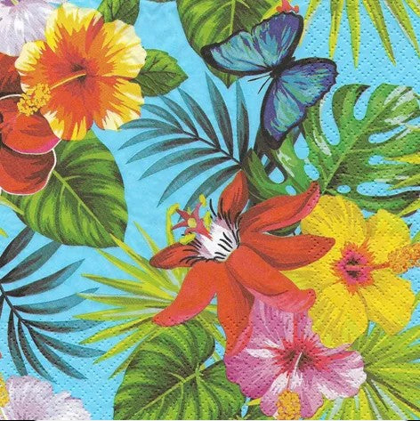 Ti Flair Jungle Fever Teal Blue Serviettes
