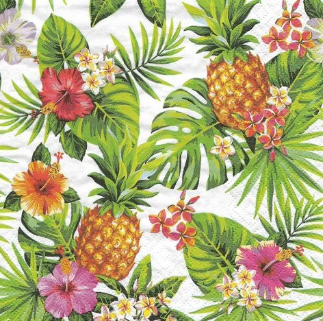 Ti Flair Pineapples & Palm Leaves Serviettes