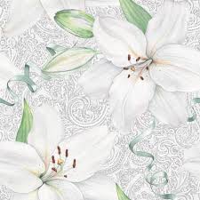 Ti Flair - White Lily with Ribbon