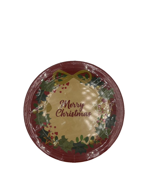 Merry Christmas 9" Round Plates