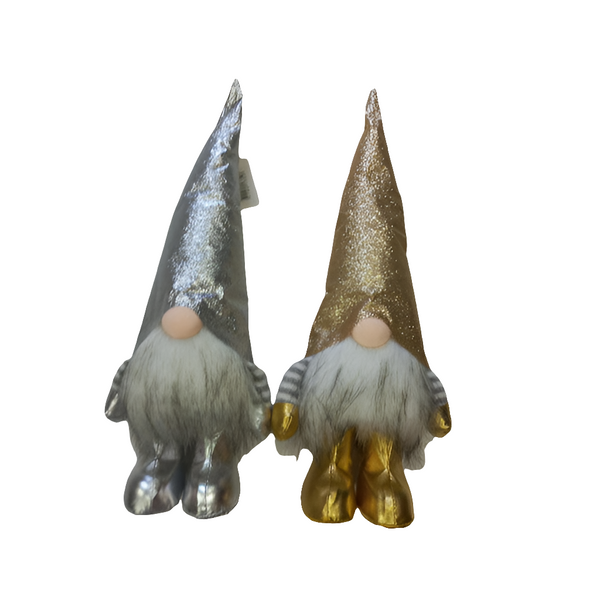 Christmas Silver Gnome +-33cm Light Up