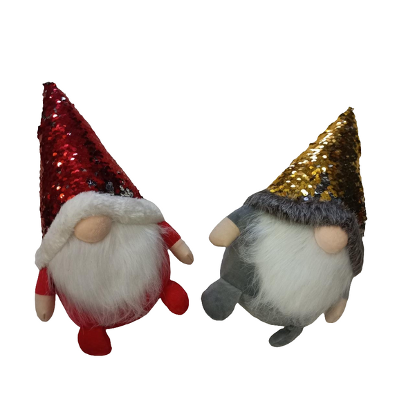 Red Sequin Gnome +-33cm