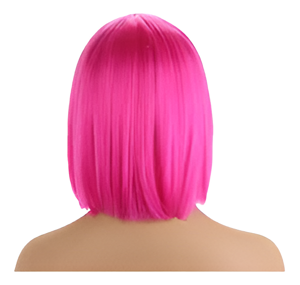 Bob Cerise Pink with Fringe Wig