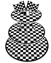 3 Tier Racing Cupcake Stand