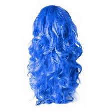Long Blue Wavy Wig