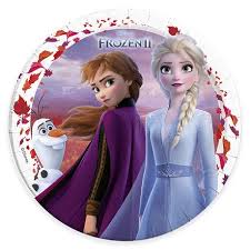 Frozen 9" Round Paper Plates 8pc