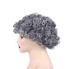 Granny Grey & Silver Curly Wig