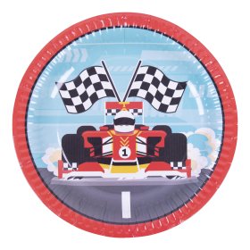 Racing Paper Plates 9" Round 8pc