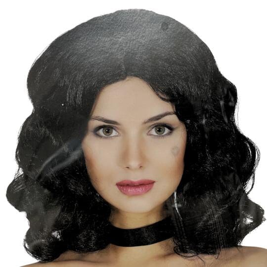 Black Medium Wavy Wig